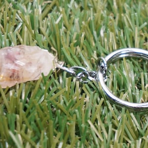 Natural Citrine Crystal Keychain