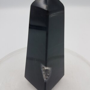 Black Tower Agate with Crystal Quartz - HEALING - UNIQUE - DECOR