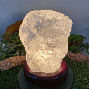 Transparent Quartz Light Decor,Natural Crystal Lamps Decor,Wedding Decor,Home Lighting Decor,Healing Crystal Chakra Light,Birthday Gifts