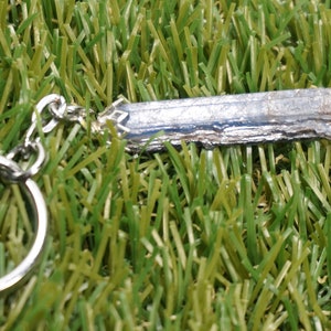 Natural Blue Kyanite Crystal Keychain