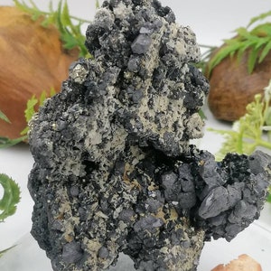 Pyrite with Cubes and Calcite and Galena  - Extra Quality - Amazing Collectors' Piece - Home Decor - Perfect Gift Idea