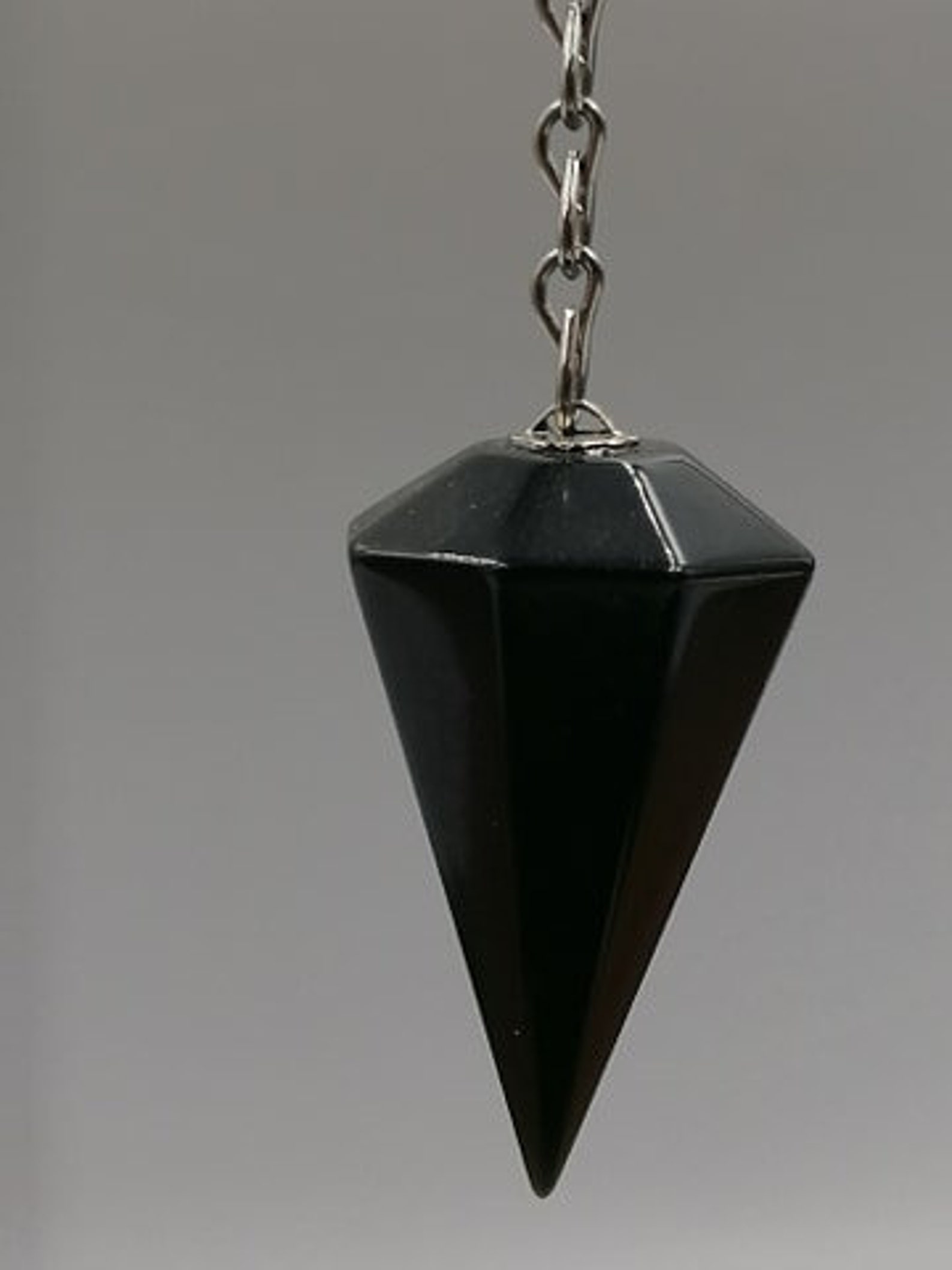 Black Onyx Pendulum Crystal Pendulum Dowsing Pendulum Etsy