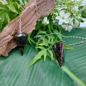 Obsidian Brown Pendulum, Healing Crystal Accessories,  Crystal Pendulum, Dowsing Pendulum, Divination Crystal