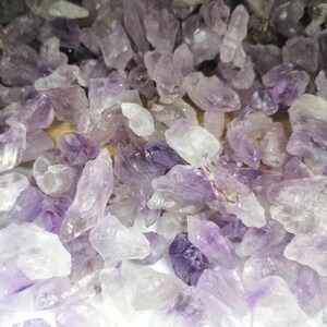 Amethyst Crystal Chips, Tumbled Healing Gemstone, New Age Rough Semi-Precious Rocks