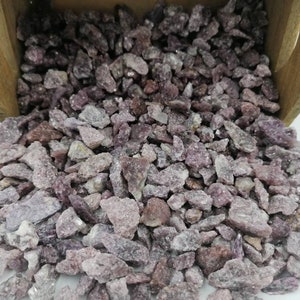 Pink Turmaline Lepidolite Crystal Chips, Tumbled Healing Gemstone, New Age Rough Semi-Precious Rocks