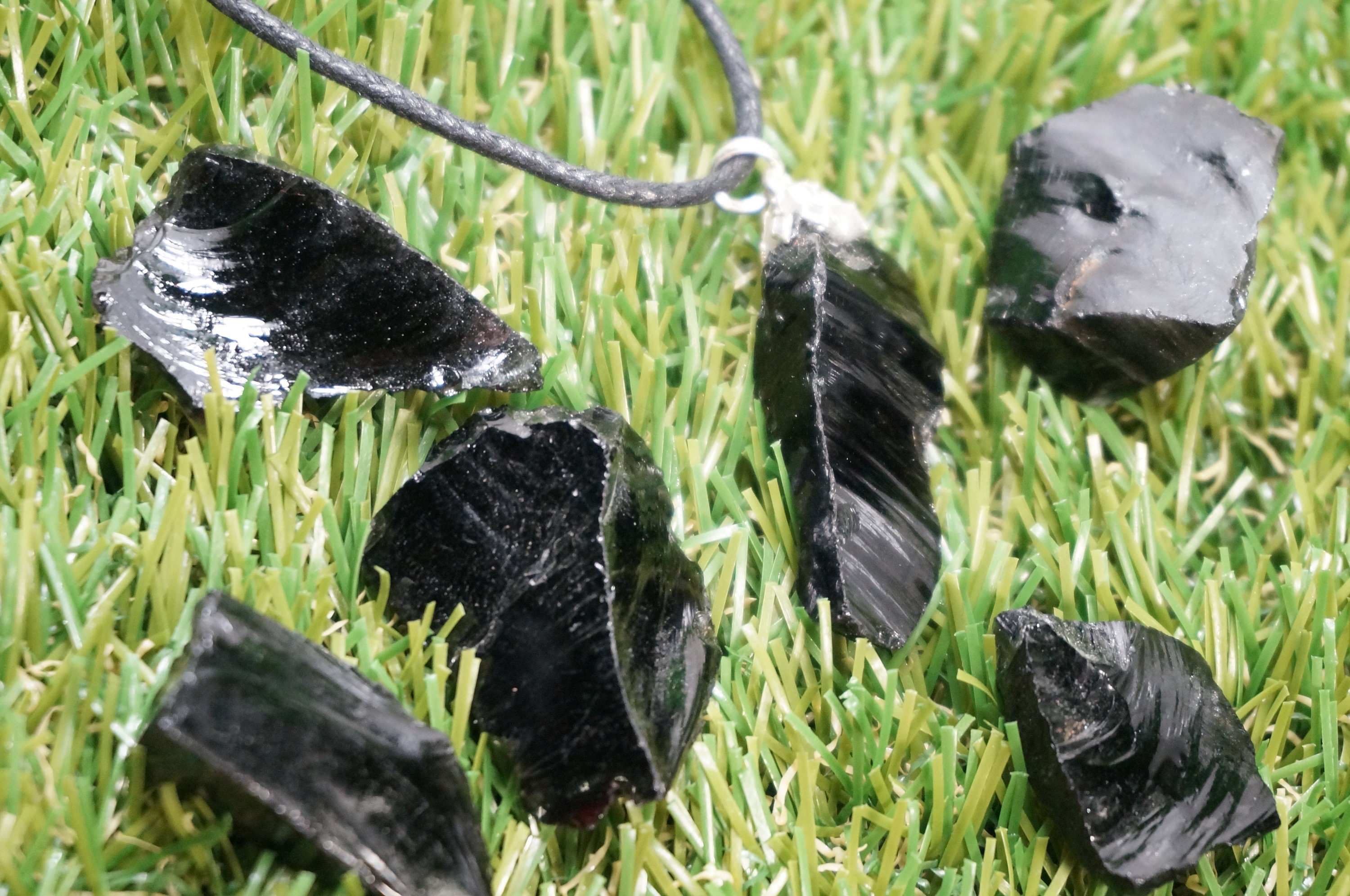 Natural Black / Smoky Obsidian Necklace Healing Crystal Accessories Z…