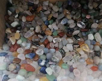 Mixed Polished Crystal Chips, Tumbled Healing Gemstone, New Age Polished Semi-Precious Rocks