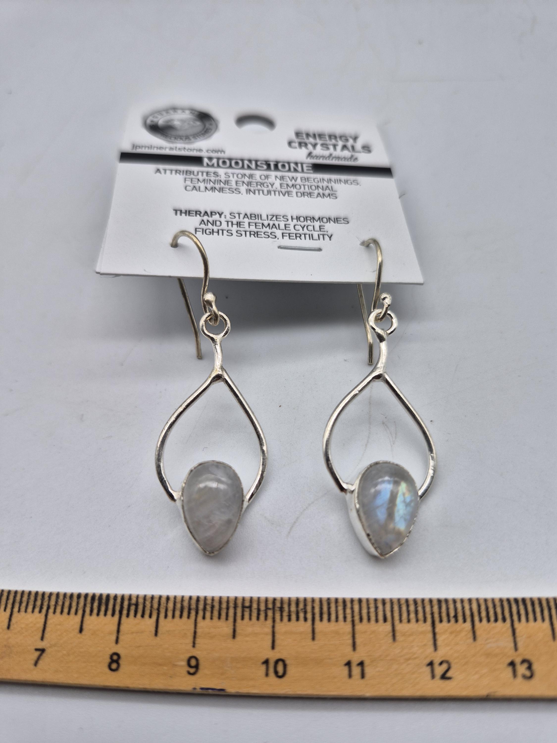 Opalite Moonstone Pendant and Sterling Silver Earrings - Beloit Auction