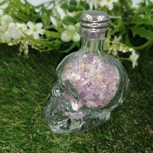 Natural Amethyst crystal wishing bottle ,Crystal skeleton bottle,crystal stone,crystal quartz healing,healing stone