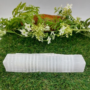 Selenite Crystal Raw Piece Bar Natural Healing Cleansing
