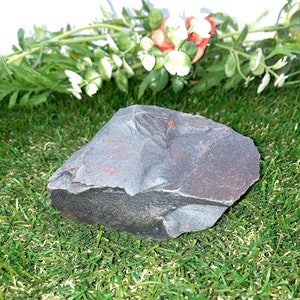Hematite Rough Mineral, Black Rough Crystal Specimen, Raw Hematite Display Crystal