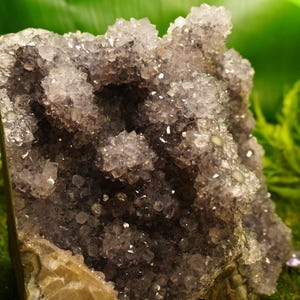 Huge Amethyst Cluster with Calcite “Cactus” – Rare Uruguay Mineral Specimen, Collector’s Crystal, Luxury Home Decor