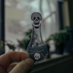 Do You Want to Do A Murder? Potion CLEAR Vinyl Sticker | Potion Sticker | Clear Weatherproof Sticker