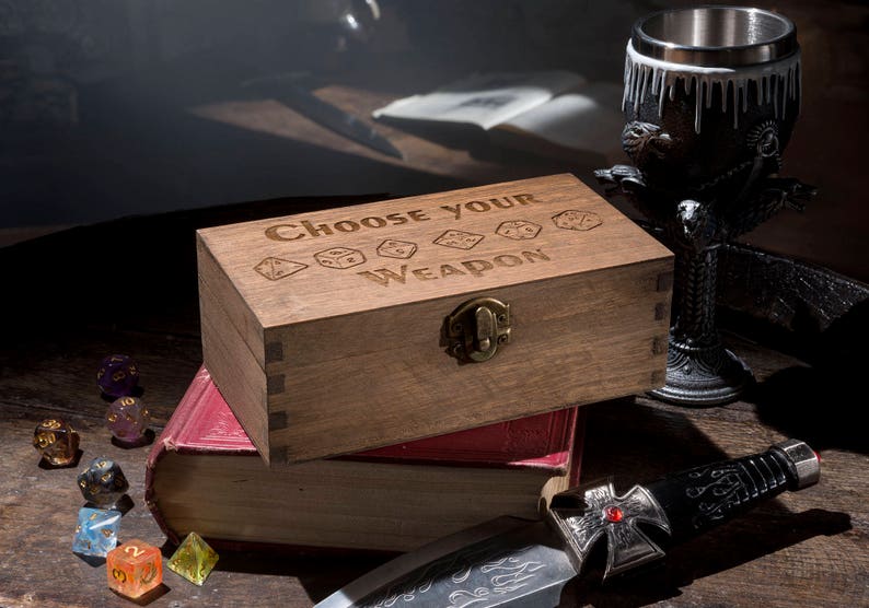 Choose Your Weapon & Dice Large Dice Box Pathfinder Dungeons - Etsy