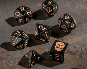 Orc Dice RPG Set of 7 'Spirit Of' The Dark