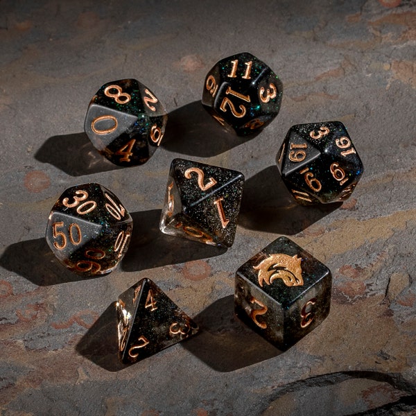 Wolf Dice RPG Set of 7 'Spirit Of' The Dark