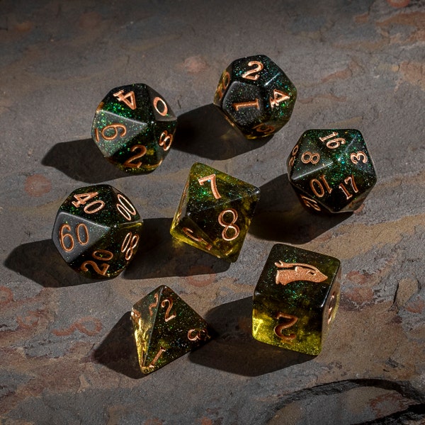 Honey Badger Dice RPG Set of 7 'Spirit Of' The Dark