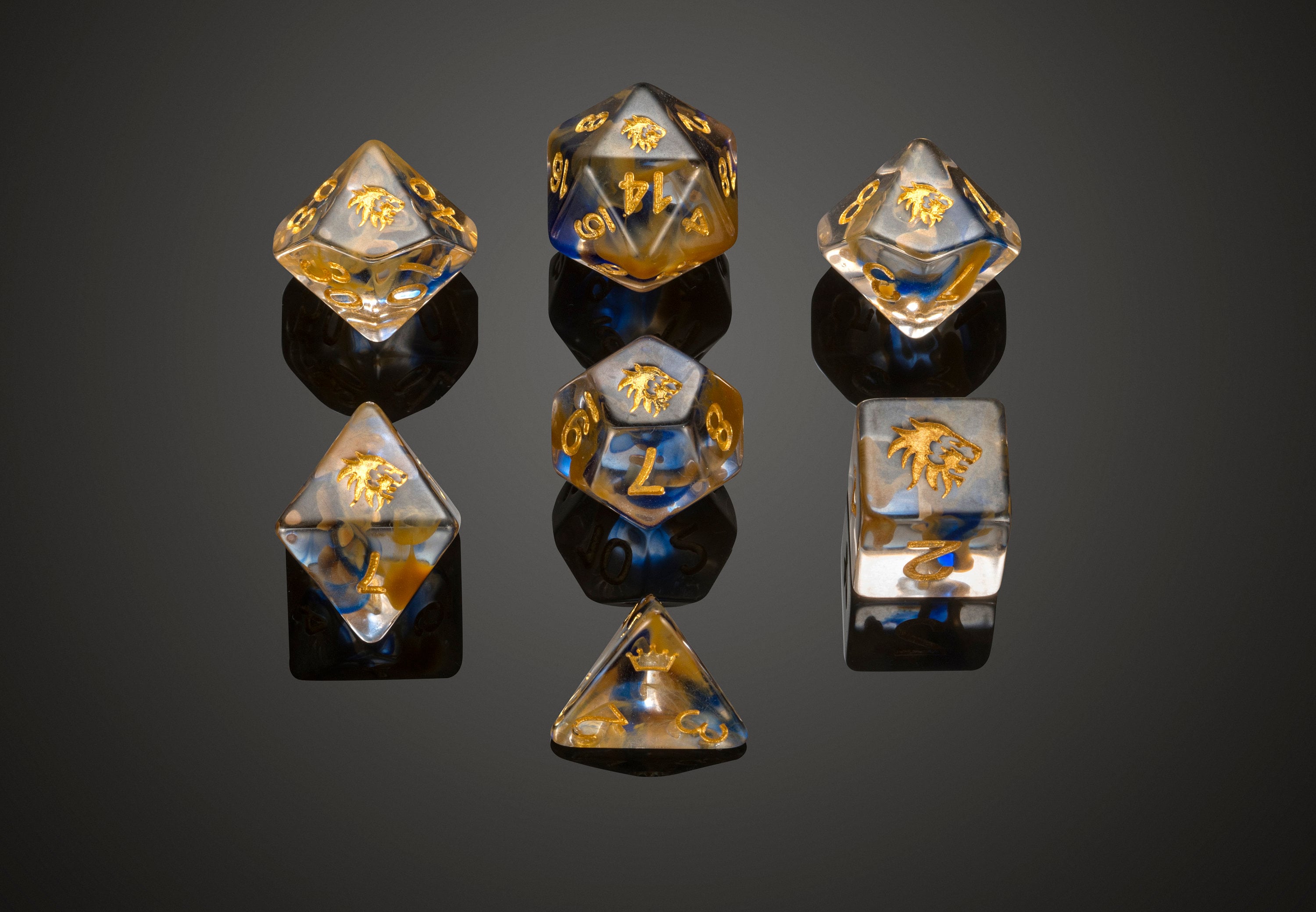 Dice RPG Set of 7 'Spirit Of' Lion Dice Dungeons and Etsy