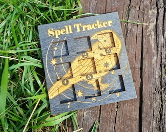 Raven Moon Spell Tracker, Dungeons Dragons, Pathfinder, Geek Gaming, Tabletop RPG, 5E, DnD5e, Magic Items, Roleplaying Games, RPG