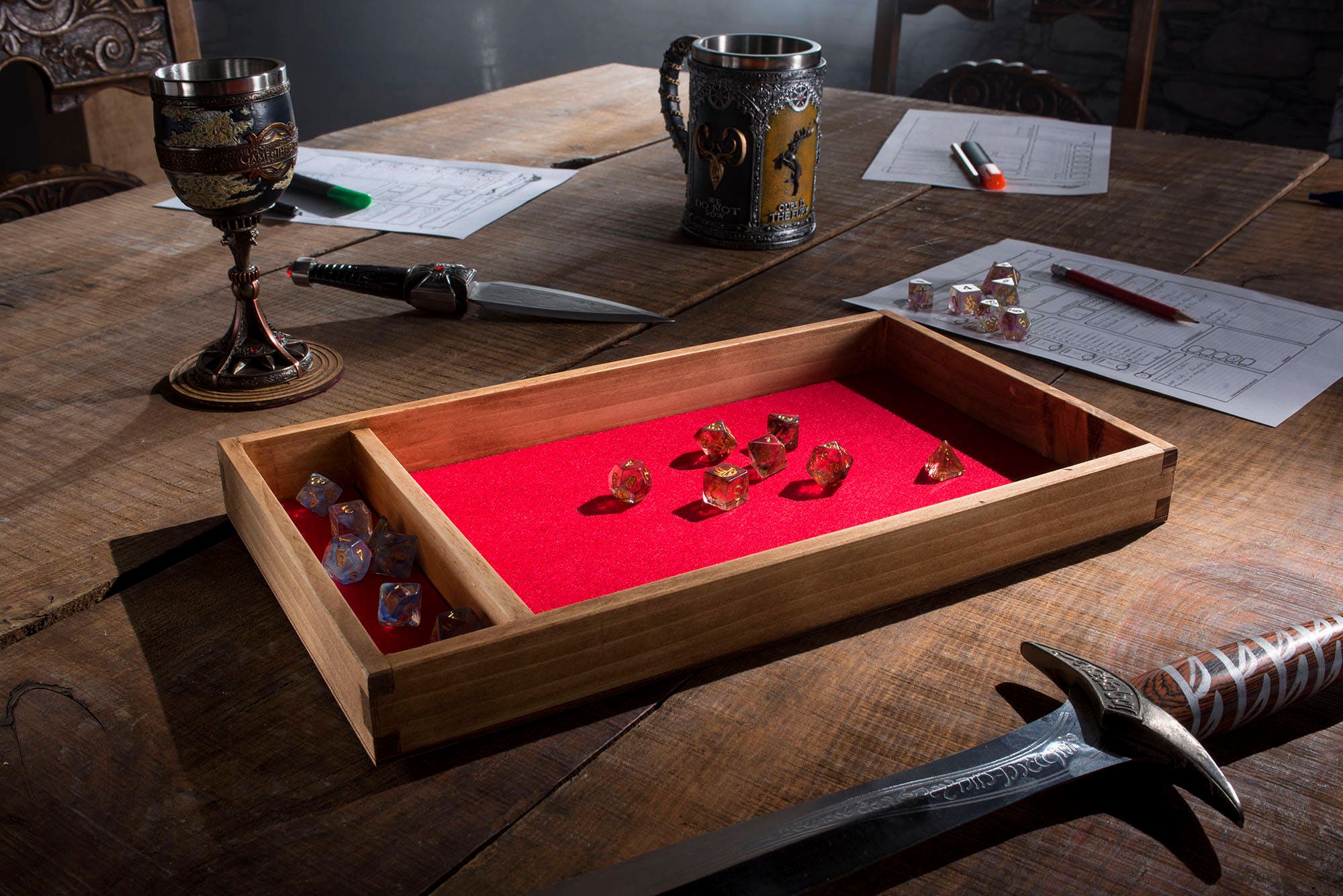 Medium Dice Tray Pathfinder Dungeons and Dragons Dice Mat Etsy