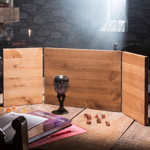 Wooden Dungeon Master Screen with built in Tracker and Tokens, RPG Games, Table Top Games, Dungeons and Dragons, Screen, Dice Games, image 5