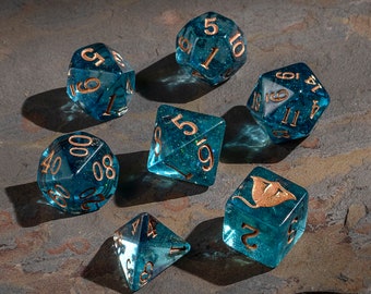 Manta Ray Dice RPG Set of 7 'Spirit Of' The Dark