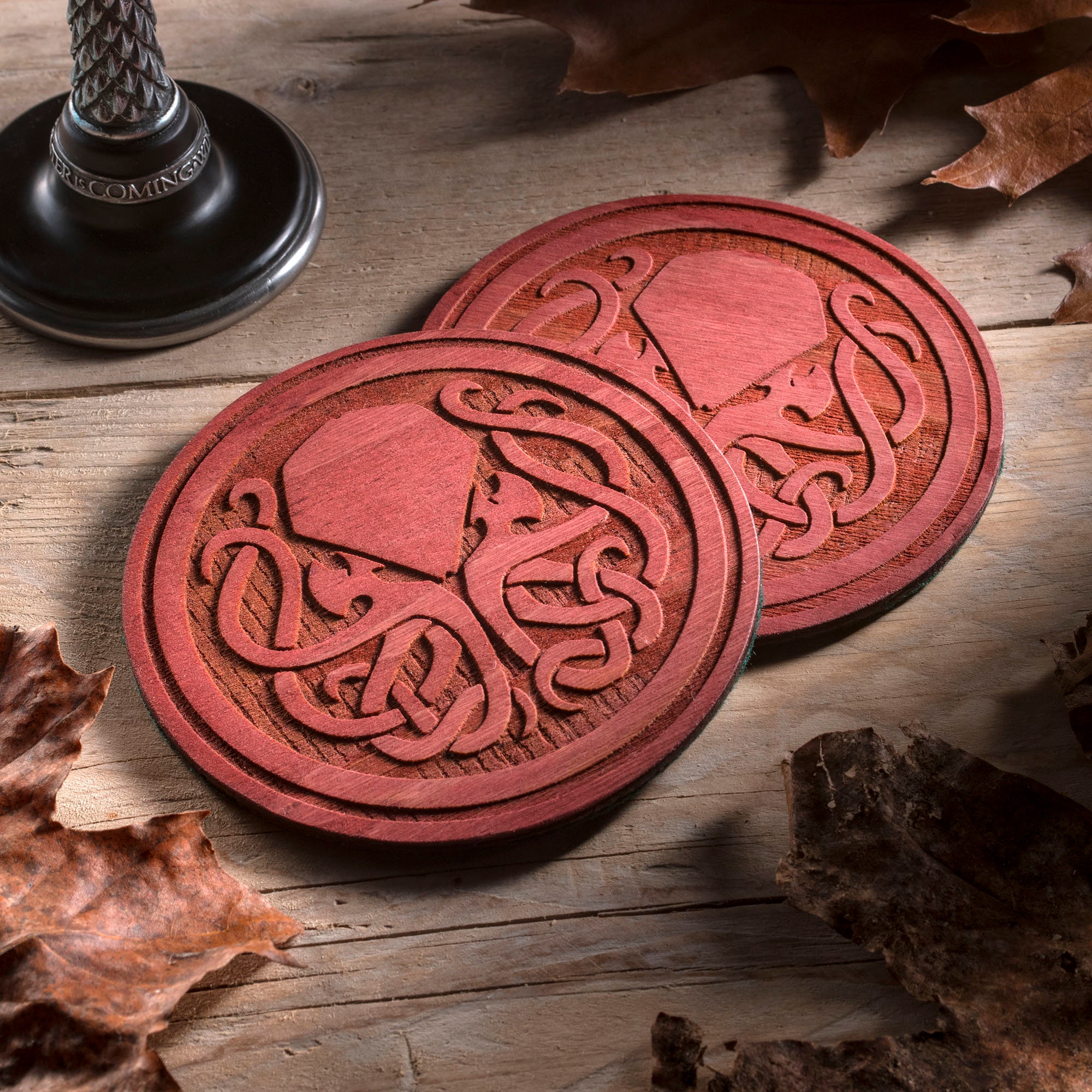 Set of 2 Fantasy Coasters Pathfinder Drink Coasters Wooden Etsy UK