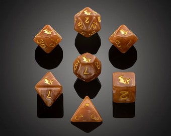 Dice RPG Set of 7 'Spirit Of' Minotaur Dice, Dungeons and Dragons, Pathfinder, Board Games, D20, Clear Dice, Dice Collectors