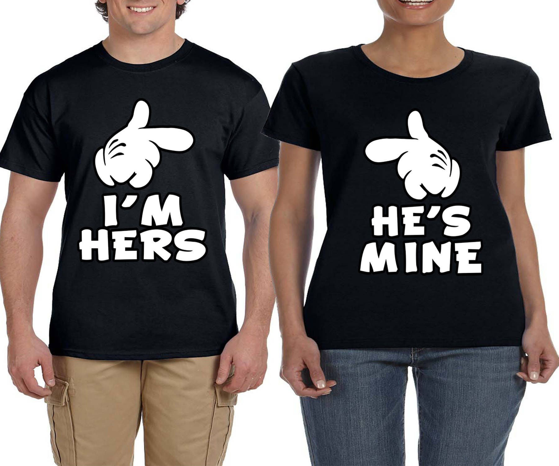 Matching Couple Shirts, He's Mine, I'm Hers, Popular T-shirt for Couple ...