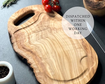 Olive Wood Chopping Board | Rustic Gifts | For Friends | New Home | Weddings | Housewarming | Charcuterie Cheeseboard | With Jus Groove