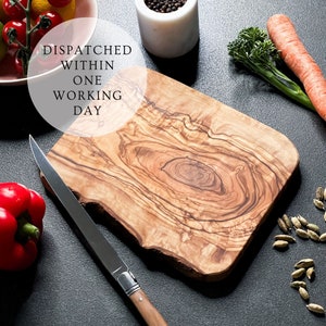 Rustic Olive Wood Cutting Board | Rustic Chopping | Cheeseboard | Cheese board | Sustainable | No Plastic, Glue or Chemicals | Bread Board