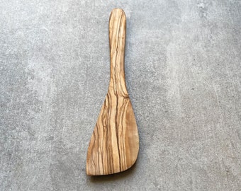 Olive Wood Curved Spatula | Cooking Utensils | Wooden | Sustainable Wood | Kitchenware