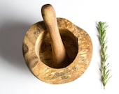 Traditional Olive Wood Pestle and Mortar Rustic Pestle and Mortar Herb Grinder Wooden Spice Grinder Rustic Wooden Pestle and Mortar