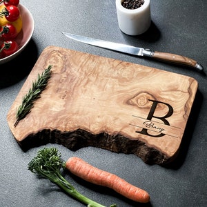 Personalized Monogram Engraved Cheese Board Monogram Birthday Gift Personalised Cheeseboard Rustic Personalised Gift Custom Board image 2