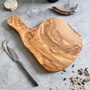 Rustic Olive Wood Cheese Board Cheeseboard Wooden Sustainable Small Cutting Board Wood Chopping Board image 3