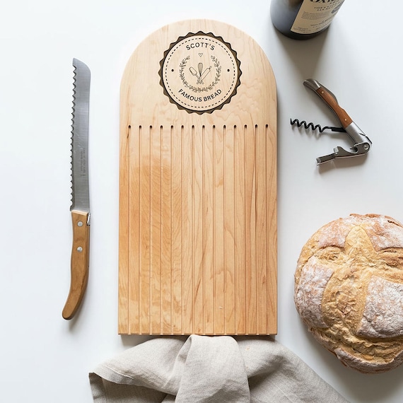 Personalised Maple Bread Board, Engraved Sourdough Cutting Board, Custom Baker Gift