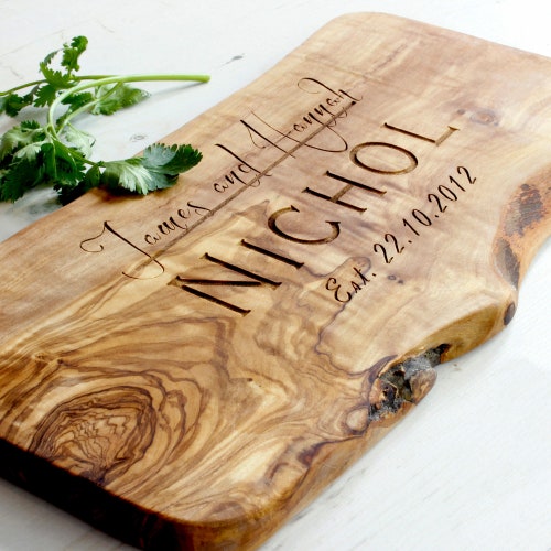 Personalised Custom Rustic Wooden Chopping Cutting Cheeseboard | Anniversary | Personalized Gifts | Unique Wedding Gift | Engagement Gifts