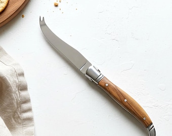 Traditional Olive Wood Handle Cheese Cutter | Italian Olive Wood | Length 22cm | Cheese Gift | Gift for Cheese Lovers
