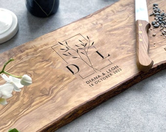 Personalized Live Edge Custom Cheeseboard Gift | Cutting | Personalised | Chopping Board | Unique | Engagement Gift | Anniversary Gifts