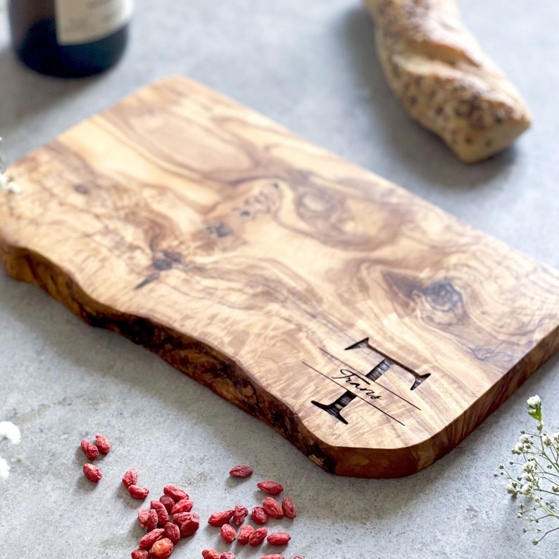 Personalized Monogram Engraved Cheese Board Monogram Birthday Gift Personalised Cheeseboard Rustic Wood Gift Custom Board image 3