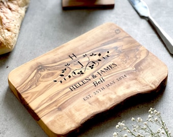 Personalized Rustic Cheeseboard Gift | Personalised Wedding Gifts | Hew Home | 5th Anniversary | Gifts for Couples | Unique Wedding Gifts