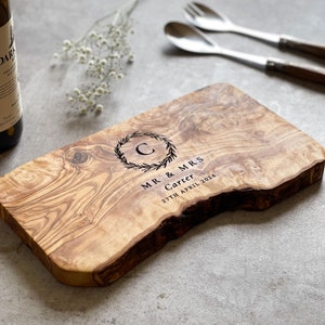 Personalized Rustic Cheeseboard Gift | Personalised Wedding Gifts | Hew Home | Anniversary | Gifts for Couples | Unique Wedding Gifts