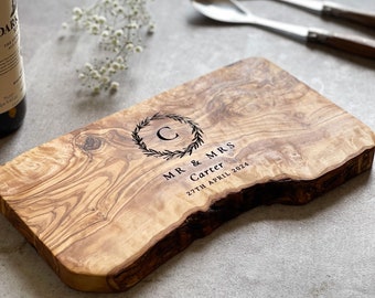 Personalized Rustic Cheeseboard Gift | Personalised Wedding Gifts | Hew Home | Anniversary | Gifts for Couples | Unique Wedding Gifts