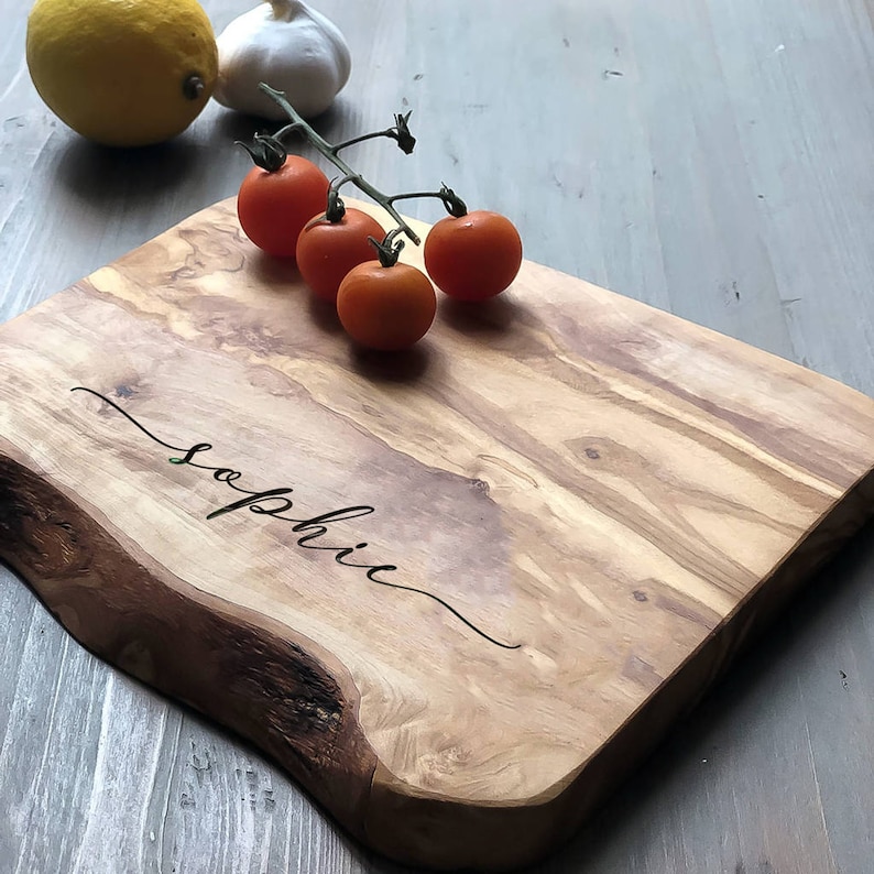 Personalized Live Edge Cheese Board Cutting Board Etsy