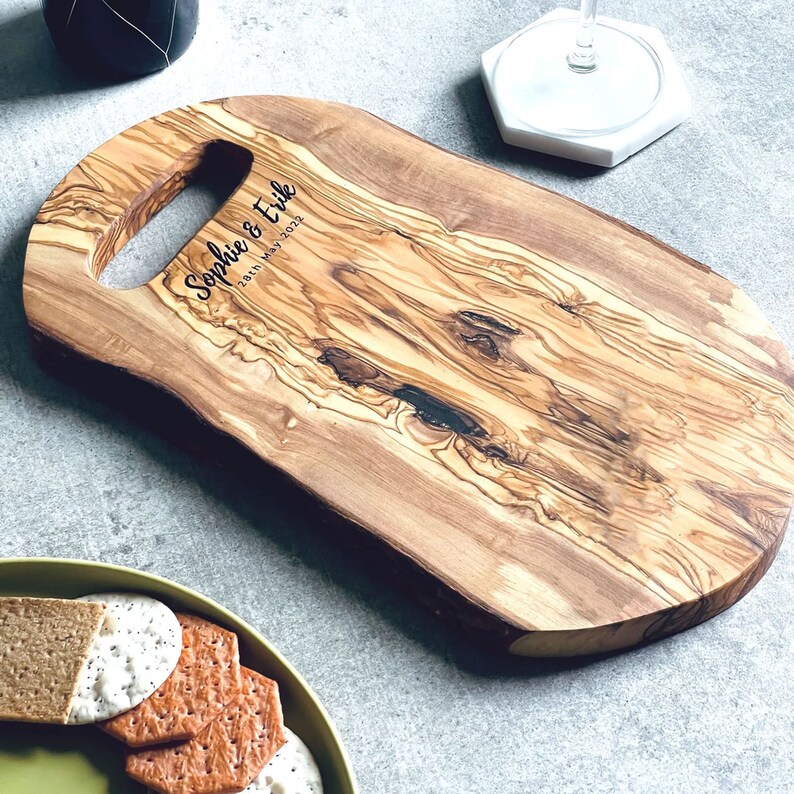 Personalised Engraved Serving Board Birthday Gift Rustic Etsy