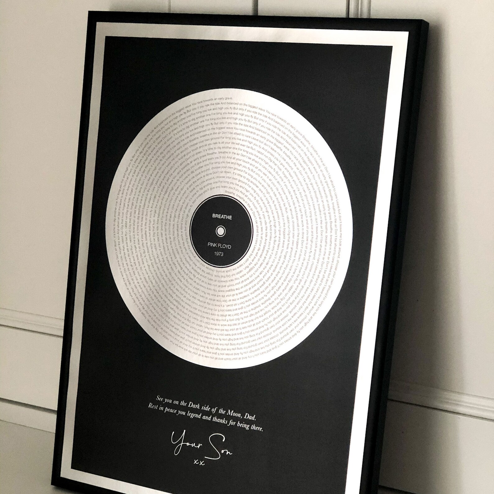 Personalised Metallic Silver Record Print Wedding Song Etsy