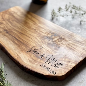 Personalized Rustic Cheeseboard Personalised Wedding Birthday Gift Wood Anniversary Gifts for Couples Housewarming New Home image 3