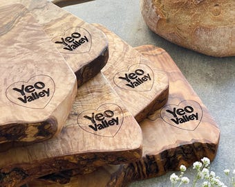Your Own Logo Engraved Personalised Olive Wood Chopping Board | Corporate, Client and Event Gifts & Giveaway | Real Estate Closing Gift