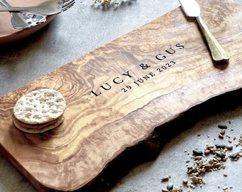 Personalized Rustic Cheeseboard Gift | Personalised Wedding Gift | Hew Home | Anniversary | Birthday Gifts for Couples | Unique