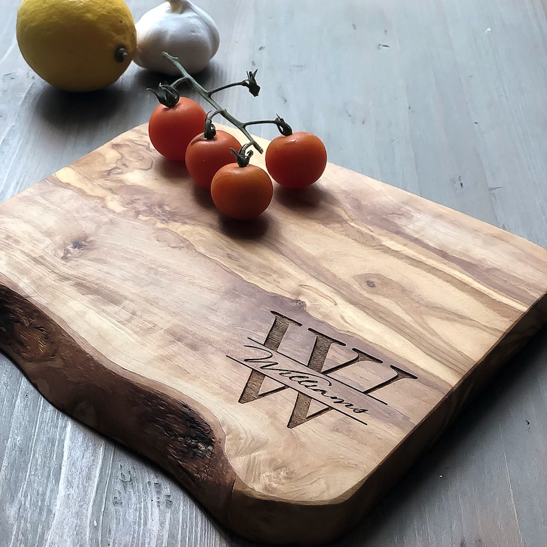 Personalized Monogram Engraved Cheese Board Monogram Birthday Gift Personalised Cheeseboard Rustic Personalised Gift Custom Board image 1